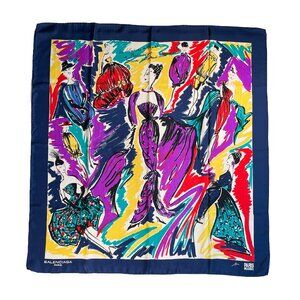 Vintage Balenciaga Silk Scarf – Paris Musées –1957  Fashion Collection